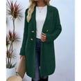 thumbnail image 5 of Women Fall Long Cardigan Sweater Trendy Knit Jacket Coat Dressy Blazer Coatigan Green XXL, 5 of 7