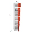 thumbnail image 4 of AdirOffice Casier de Rangement à Clés à 6 Compartiments en Acier 72 Po H x 12 Po L x 12 Po P Rouge 2 Pack, 4 of 13