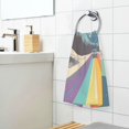 thumbnail image 3 of Yayeee 2 Pack Hand Towels for Bathroom 100% Cotton 16" x 28" Soft Absorbent Kitchen Towel, Colorful Road at Night, 3 of 7