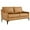 Tan, variant on Modway Corland Modern Style Leather and Metal Loveseat in Tan