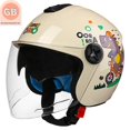 thumbnail image 4 of Casco de seguridad para niños certificado por nuevos estándares nacionales Casco de medio casco de doble lente Coche eléctrico Coche eléctrico con botella para niños A, 4 of 5