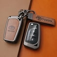 thumbnail image 6 of Leather Alloy Car Key Cover Case for Toyota 2023 Corolla Camry Levin IZOA RAV4 Avalon Auto Car Accessories Good Quality, 6 of 13