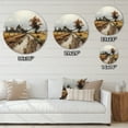 thumbnail image 4 of Designart "Morning Mist Over Barns" Countryside Oversized Wall Clock, 4 of 5