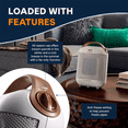 thumbnail image 4 of (Open box) De'Longhi HFX30C15WCA 7.5" Capsule Ceramic Heater (White), 4 of 4