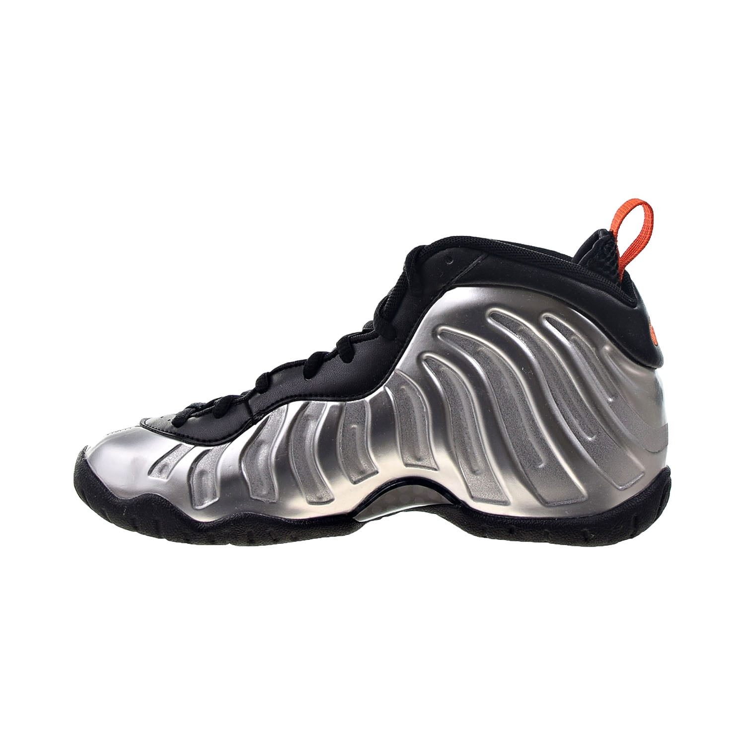 Nike Air Foamposite Pro FLT Silver/Black-Argent Matte-Electronic Orange  644792-013 Grade-School 