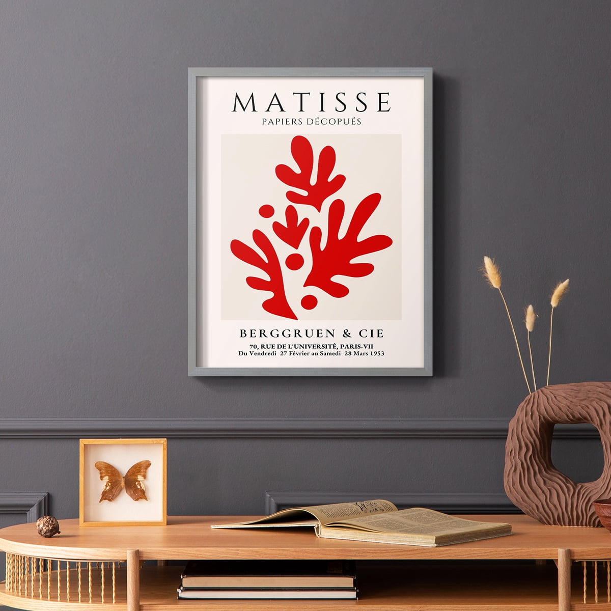 Matisse CLXIX Framed Print in Gray Solid Wood 22 x 28 Framed Print