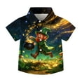 thumbnail image 4 of OGLCCG Kids Boys St. Patrick's Day T Shirts Shamrock Graphic Short Sleeve Button Down Tees Funny St Patty's Irish T-Shirt Tops 2-15 Years, 4 of 6