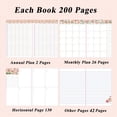 thumbnail image 6 of Ynsdnzl Undated A5 Weekly Monthly Planner With Flower Cover & Tabs, 200-Page Hardcover Journal For Academic & Personal Scheduling, 6 of 8