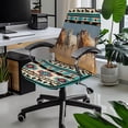 thumbnail image 2 of FKELYI American Tribal Geometric Horse Print Office Chair Cover Stretchable Removable Computer Chair Back Covers Anti-Dust High Back Office Desk Chair Slipcovers, Large, 2 of 6