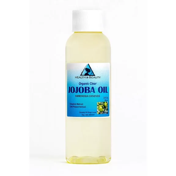 JOJOBA OIL CLEAR ORGANIC CARRIER COLD PRESSED REFINED 100% PURE 2 OZ