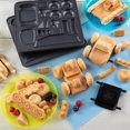 thumbnail image 2 of Waffle Wow Auto Body Shop Waffle Maker: ¡Haga Autos, Camiones O Vehículos con Formas Personalizadas con WAFFLES! Mezcla y Combina Ruedas y Motor para el Desayuno de los Niños, Antiadherente con 4 Plat, 2 of 5