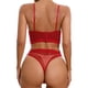 thumbnail image 2 of Gibobby Ropa sexy de mujer para sexo Lenceria Sexy para Mujer Transparente Ropa Interior Lenceria Vestidos de Mujer Sexis Bralette y Tanga Conjunto Interior Mujer(Rojo, XG), 2 of 3
