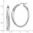 thumbnail image 5 of Auriga Fine Jewelry 925 Sterling Silver Twisted Oval Hoop Earrings for Women, 5 of 7