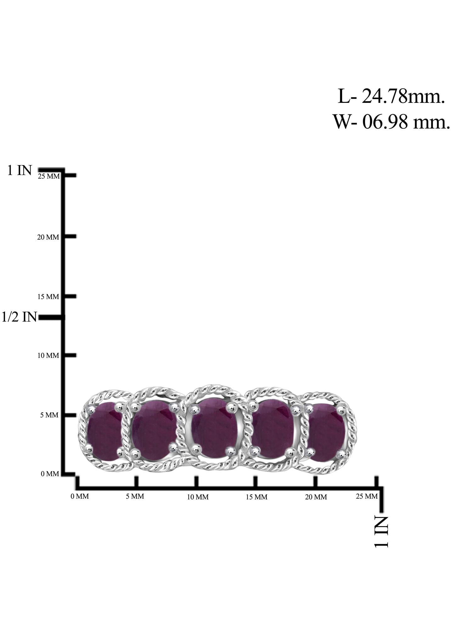 JewelersClub Ruby Ring Birthstone Jewelry – 1.00 Carat Ruby 0.925 Sterling Silver Ring Jewelry – Gemstone Rings with Hypoallergenic 0.925 Sterling Silver Band