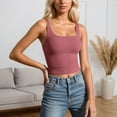 thumbnail image 3 of Kureaily Women's Strappy Tank Top Sleeveless Camisole Tight Fitted Stretch Basic Layering Inner Wear Casual Summer Tops Basic Cotton Camisole, 3 of 6