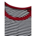 thumbnail image 6 of ORQ Women Plus Size Short Sleeve Maternity Stripe Printed Crew&nbsp;Neck Breastfeeding Casual Dress, 6 of 6