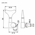 thumbnail image 3 of Guitar Tuners Tuning Pegs Machine Heads 2R2L For 4 String Bass, 3 of 7