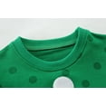 thumbnail image 4 of FEDPOP Toddler Boys Christmas Sweatshirts Cotton Crewneck Santa Embroidery Kids Tops 5T, 4 of 6