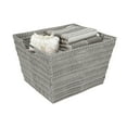 thumbnail image 3 of Simplify Large Rattan Tote Storage Basket in Grey, 3 of 6