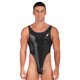 thumbnail image 3 of Body sexy de charol sin entrepierna y corte alto para hombre, mono de una pieza con efecto mojado, sin espalda, sin mangas, ropa de club, 3 of 5
