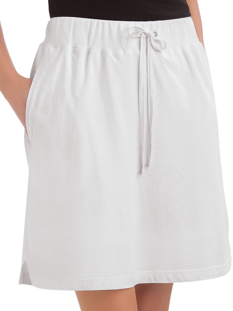 Champion Life Skirt Women Elastic Waist Stretch Cotton Jersey 14.5 in Flattering 