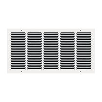24" x 12" TruAire White Steel Wall Return Air Grille