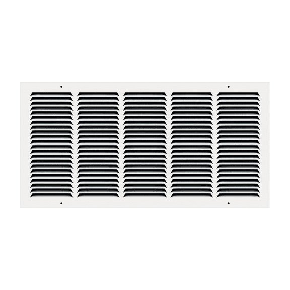 24" x 12" TruAire White Steel Wall Return Air Grille