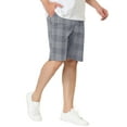 thumbnail image 5 of Lars Amadeus Men's Summer Plaid Shorts Regular Fit Business Chino Short Pants, 5 of 6