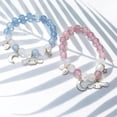 thumbnail image 3 of Pulsera con colgante de lazo de Anime Sanrio Cinnamoroll para mujer, brazalete de cuentas de cristal, regalo lindo para niños y adultos, 3 of 4