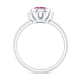 thumbnail image 2 of Rosec Jewels Pink Tourmaline Engagement Ring - Flower Ring for Women - 1.2 Carat - AAA Grade - Ready to Gift with Jewelry Box, 925 Sterling Silver, US 4.00, 2 of 8