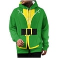 thumbnail image 2 of Yusimy Mens Christmas Printed Hoodie with Pockets & Drawstring Long Sleeve Pullover Athletic Top, 2 of 6