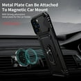 thumbnail image 2 of for iPhone 12 Pro Max Case with Camera Lens Cover, HD Screen Protector, 10 FT Military Grade Drop Protection, Magnetic Ring Holder Kickstand Protective Phone Case for iPhone 12 Pro Max,Black, 2 of 12