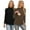 Black/Brown, variant on Women's Maternity Nursing Tops Shirts Mock Neck Breastfeeding Clothes 2-Pack