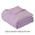 thumbnail image 3 of Giyblacko Cooling Blankets Summer Blanket Bed Blanket Skin Friendly Plain Print Washed Cotton Bed Blanket Cool Comforter Hot Sleeping Summer Comforter Ventilated Comforter, 3 of 5