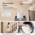 thumbnail image 2 of Nordic Hygge 23.8 Gal. Dove Gray Synthetic Rattan Laundry Hamper with Lid and Removable Liner, 2 of 8