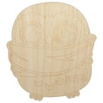 thumbnail image 1 of Cute Little Owl with Big Scarf Wood Shape Unfinished Piece Cutout Craft DIY Projects - 4.70 Inch Size - 1/4 Inch Thick, 1 of 7