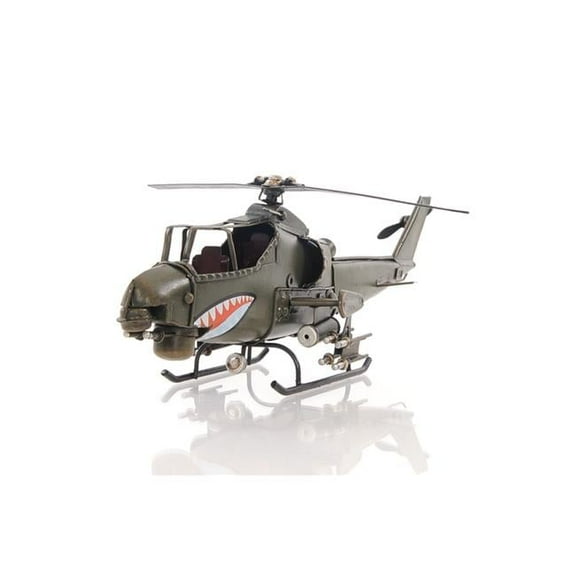 Cobra Helicopter Sculpture, Army Green