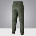 thumbnail image 3 of Cargo Joggers for Men 2025 Elastic Waist Drawstring Casual Cargo Sweatpants Work Pants with Pockets Mens Trousers, 3 of 5