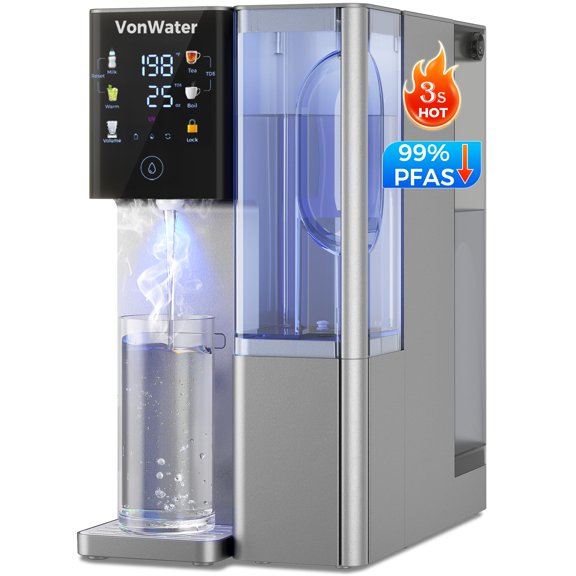 Purificador de agua VonWater CT910GH de ósmosis inversa de 7 etapas con agua caliente, 110 V
