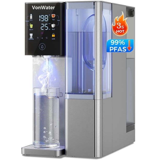 Purificador de agua VonWater CT910GH de ósmosis inversa de 7 etapas con agua caliente, 110 V