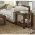 thumbnail image 3 of Bowery Hill Modern Solid Wood Side Table in Brick Brown Finish, 3 of 5