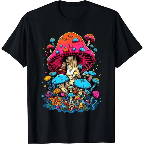 Playera de Mujer con Ilustración Vintage de Hongos