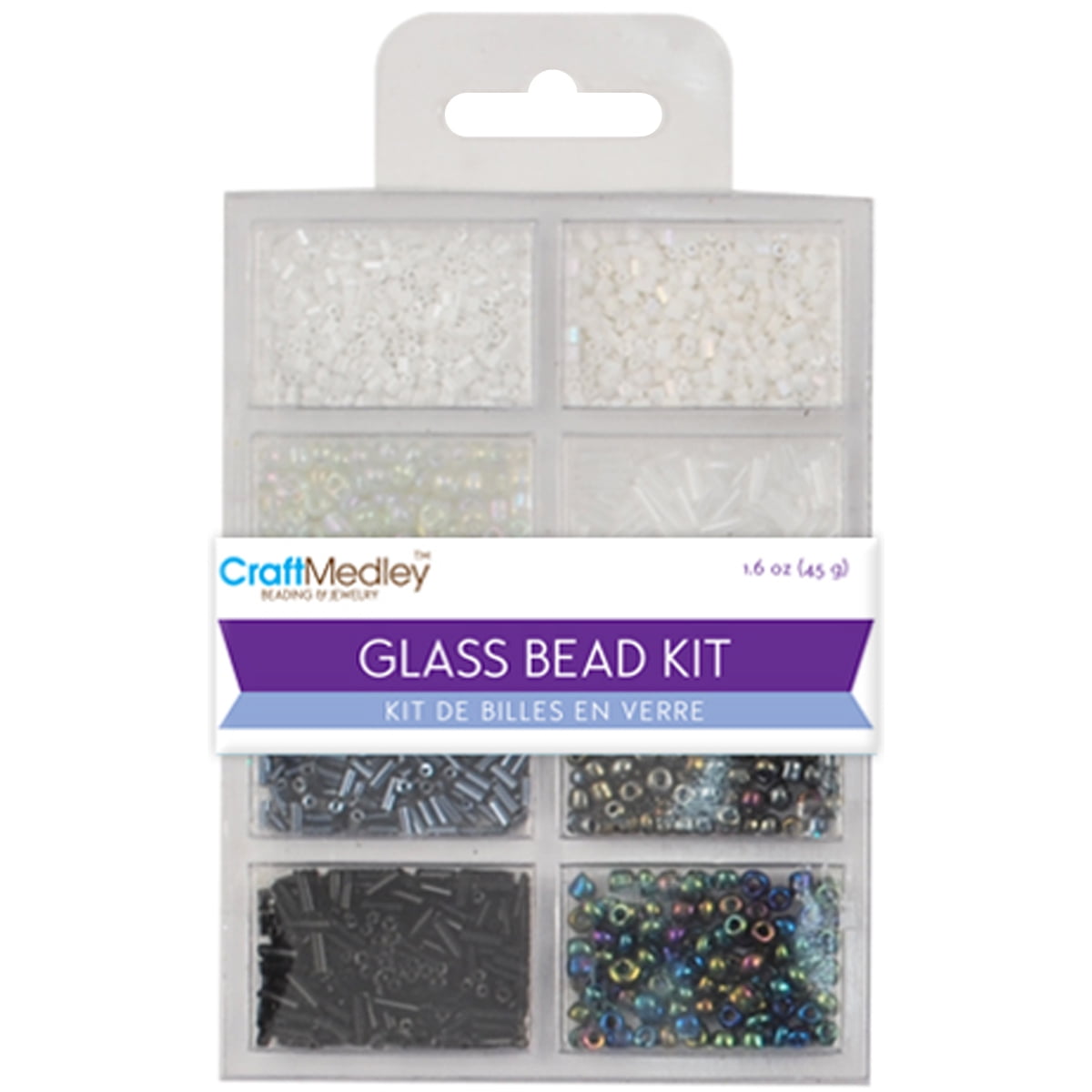 Glass Bead Kit 45gBlack & White Classic