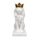 thumbnail image 1 of Figura de león con corona, adorno de mesa, colección decorativa artesanal para escritorio Blanco, 1 of 9