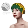 thumbnail image 4 of Kdxio Sunflowers in Bucket Print Shower Cap for Women,Elastic and Reusable,Double Waterproof Layers Bathing Hat, 4 of 9