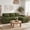 Green, variant on 81" L-Shaped Sleeper Sofa Bed, Green Chenille Pull Out Couch Bed with Reversible Storage Chaise,USB Port,Side Pocket,Tool-Free Assembly