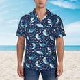 thumbnail image 2 of Xecao Sea Sharks print Hawaiian shirt - a stylish short-sleeve button-down for men, perfect for casual beach and tropical outings., 2 of 9