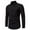 Black, variant on HBYJLZYG Men's Business Shirts Solid Long Sleeve Casual Button Down Shirts Slim Fit Shirt Tops - Stretch & Wrinkle Free