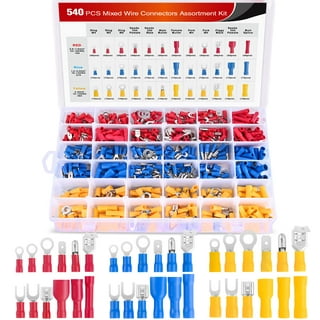 Electrical Terminals Insulated Wire Connectors Kit, Lingsida 300pcs Wire  Electrical Connectors, Waterproof Automotive Marine Crimp Connector  Assortment Fork Spade Butt Splices Ring Quick Disconnect 
