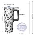 thumbnail image 2 of OBREWU Pet Paw Print and Bone Tumbler with Handle and Lid,Pet Paw Print and Bone 40oz Double Wall Vacuum Insulated Tumbler,Cups Gift for Women and Men, 2 of 7